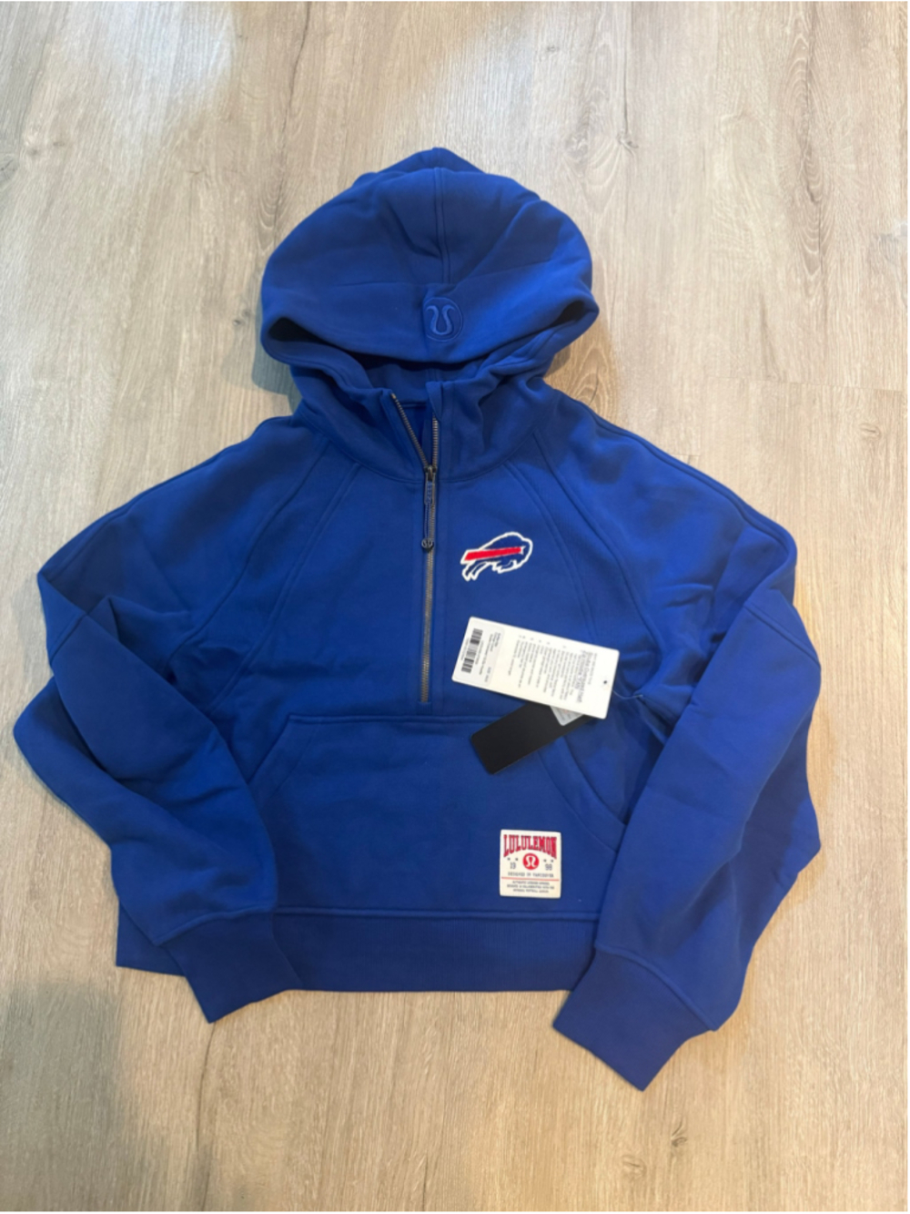 Women's Lululemon Buffalo Bills Scuba Oversized Half-Zip Hoodie XS/S